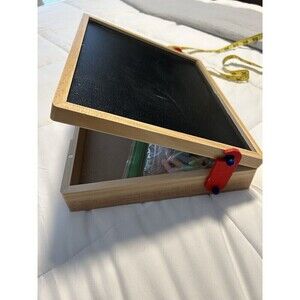 2-sided Art Box Dry Erase/Chalkboard Portable Easel